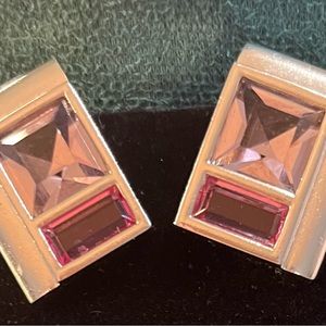 Yves Saint Laurent YSL Glass Clip Earrings